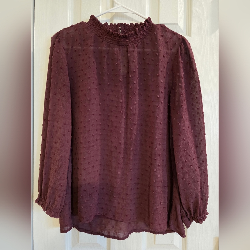 Elegant Plum Women's Blouse